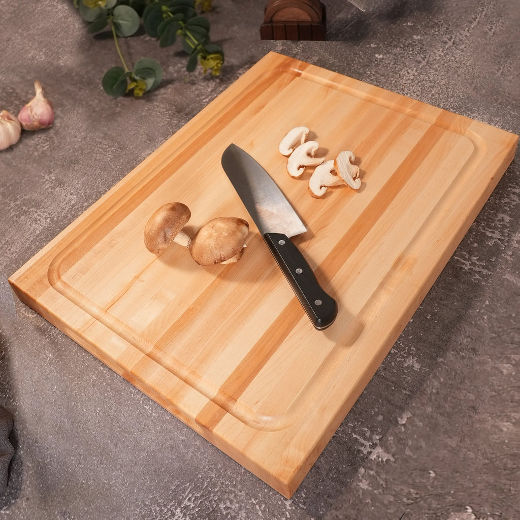 Hard Maple Butcher Block Cutting Board, 16x12 Inch J966899