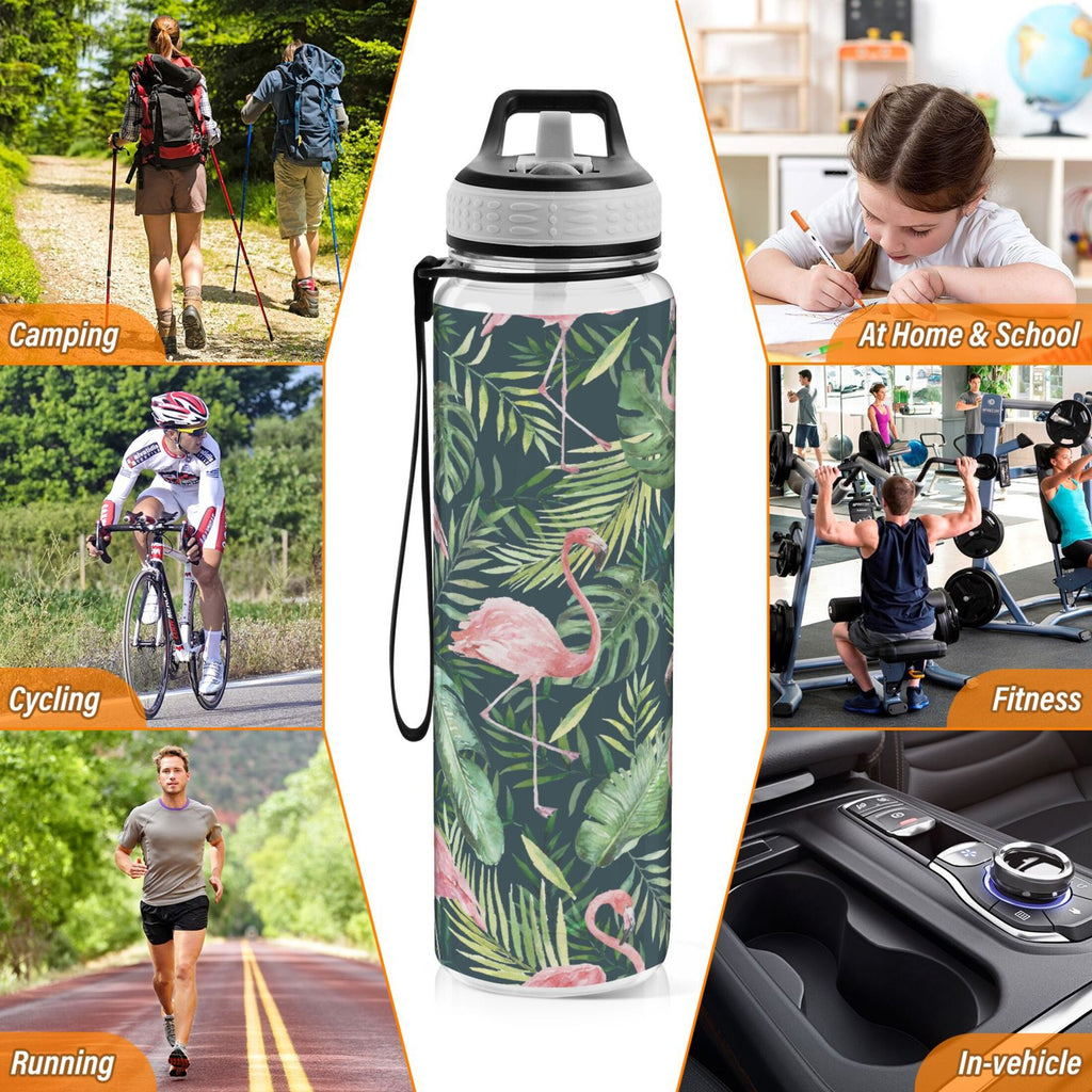 32oz Tritan Leakproof Clear Water Bottle with Straw F7592