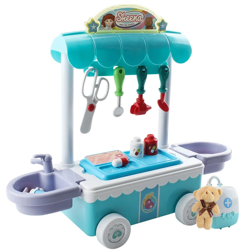 Doctor Kit Surgical Car with Music Children Play House Educational Role Play C251