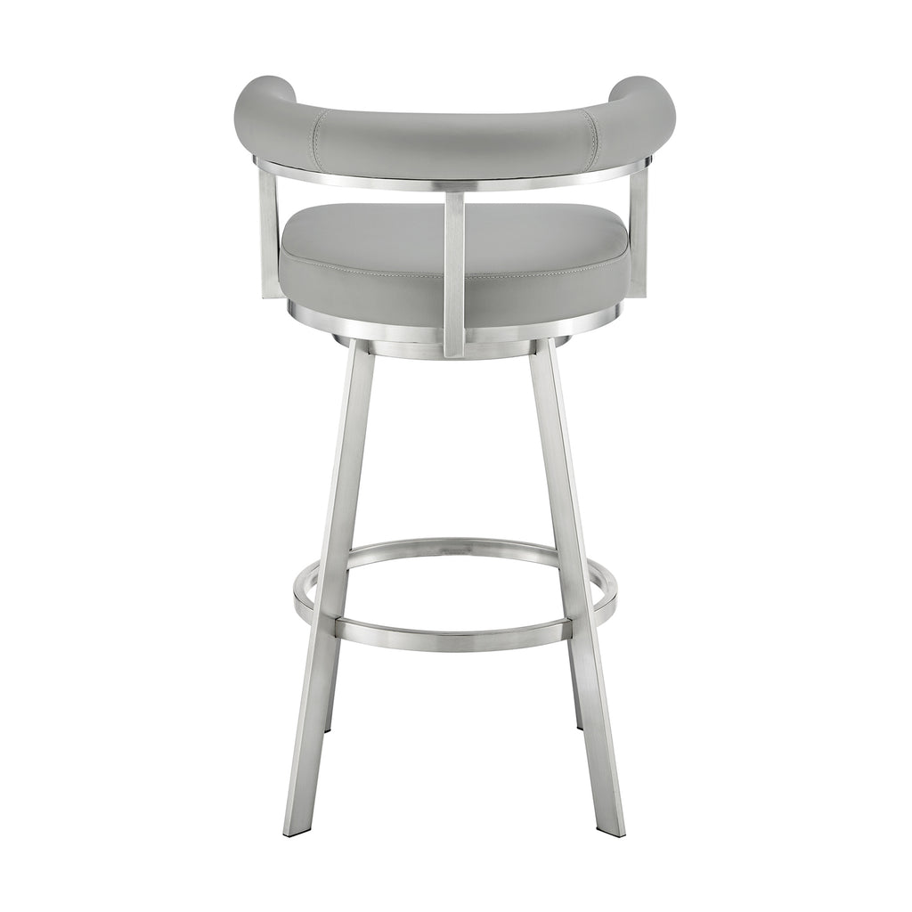26" Swivel Counter Stool in Gray/Chrome E99894