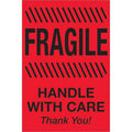 Fluorescent Red Fragile Labels 500/Roll F441597