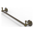 Antique Brass 36-Inch Towel Bar with Integrated Hooks Z39395