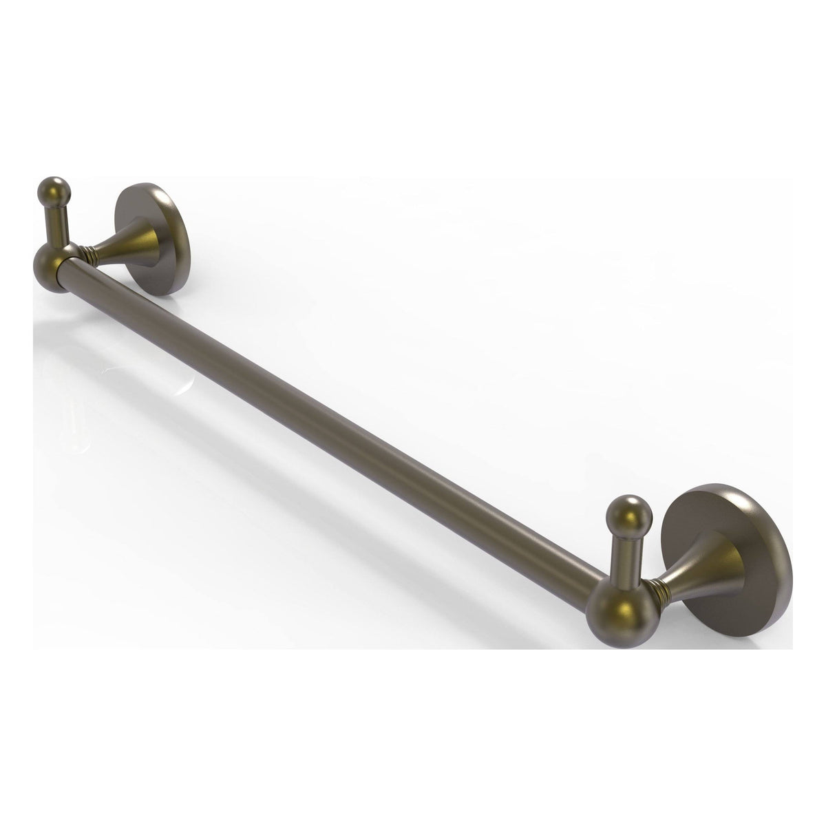 Antique Brass 36-Inch Towel Bar with Integrated Hooks Z39395