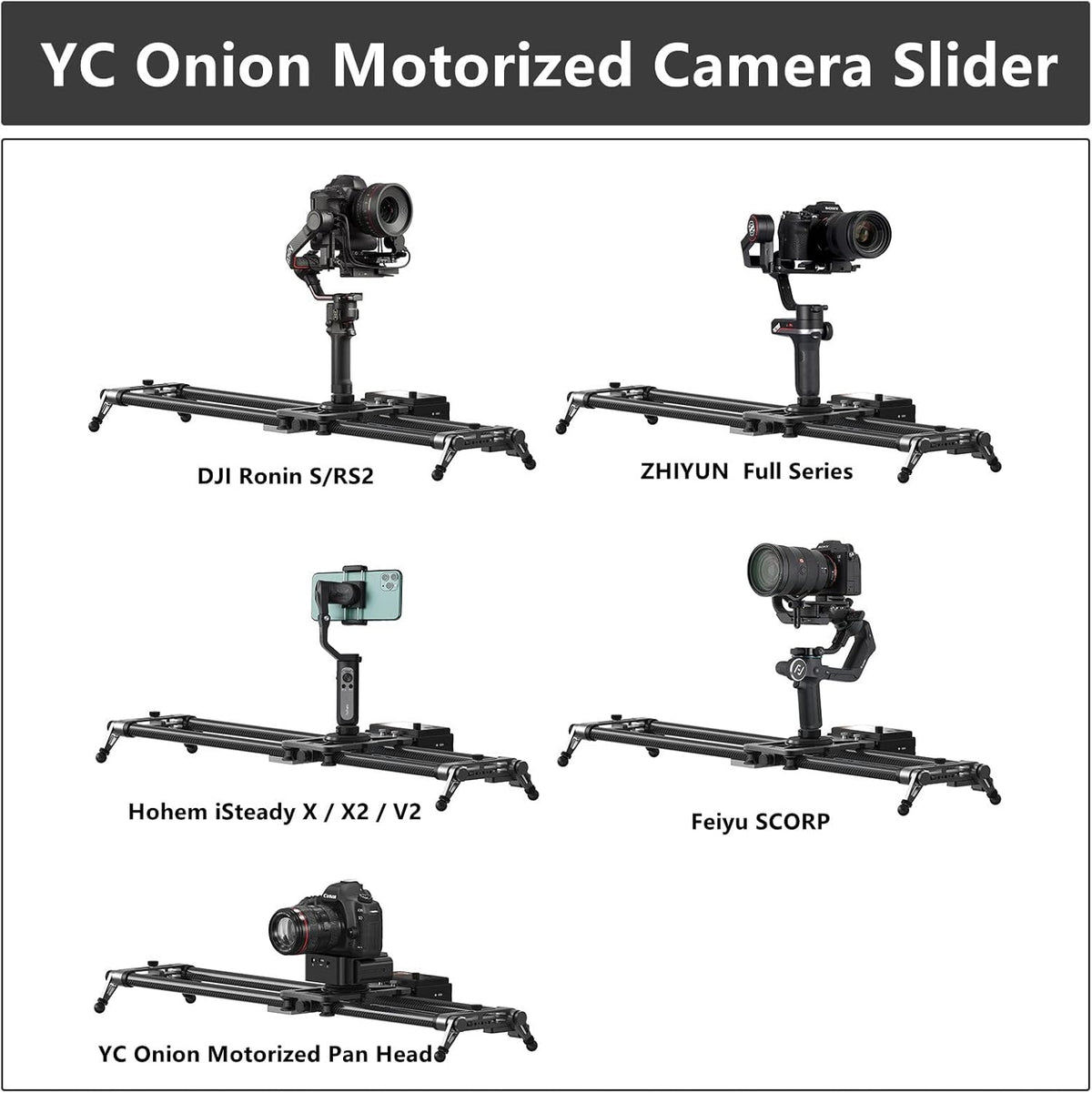 Motorized Camera Slider 80cm Carbon Fiber with APP Control P367