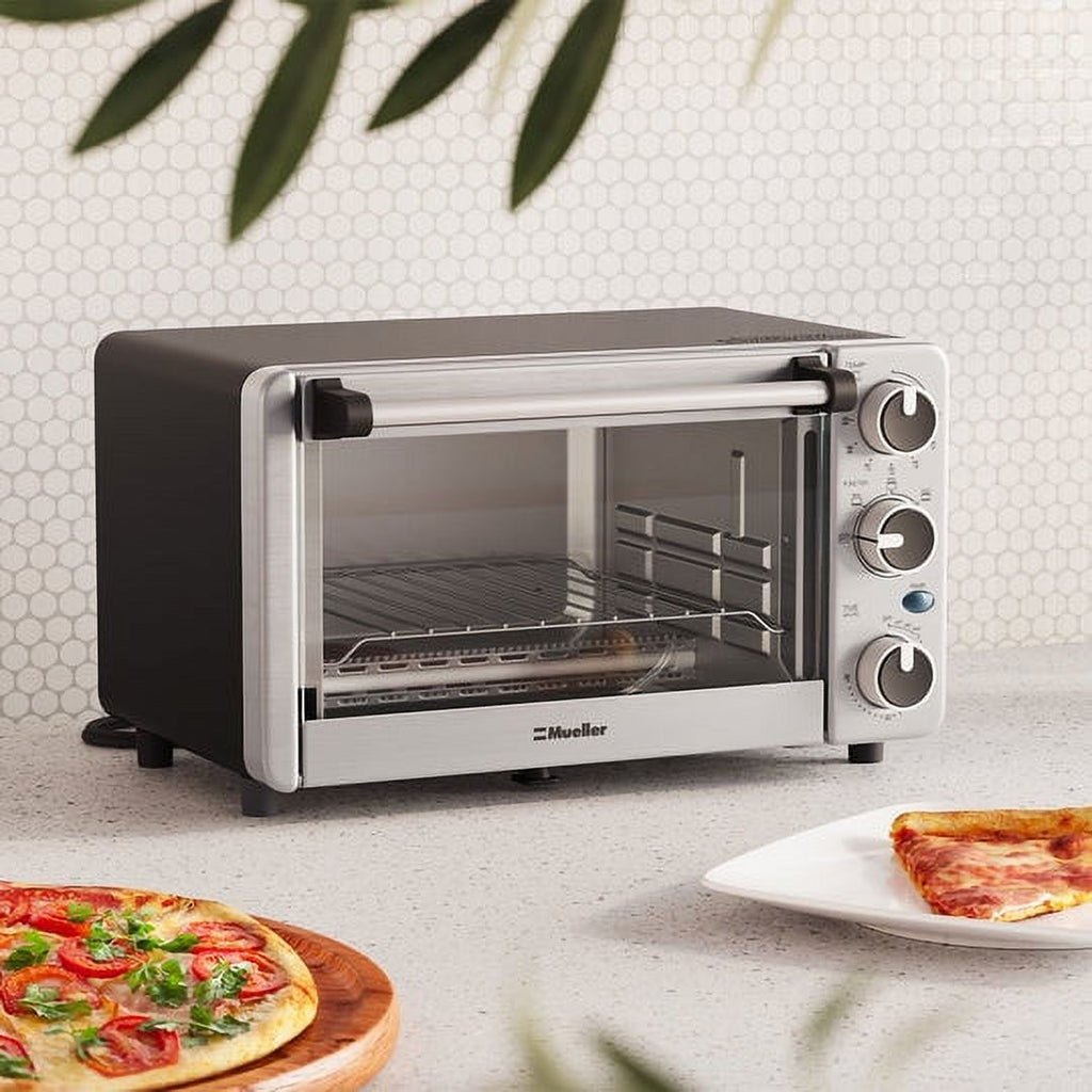 Stainless Steel 4 Slice Toaster Oven with 30 Minute Timer Y98772