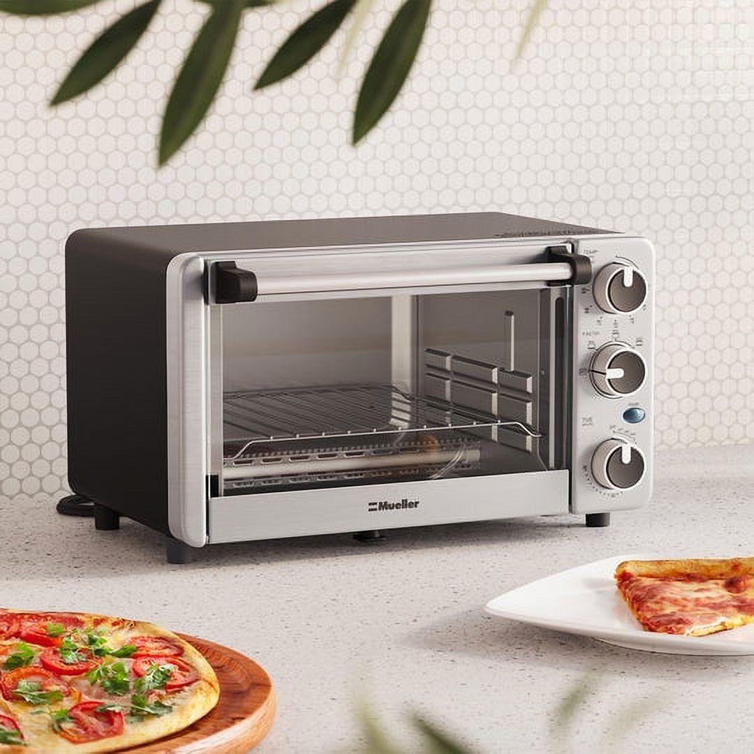 Stainless Steel 4 Slice Toaster Oven with 30 Minute Timer Y98772