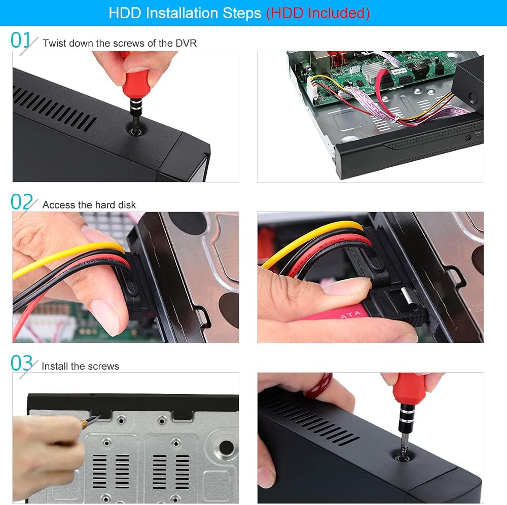 5-in-1 Hybrid DVR&NVR CCTV Video Recorder with 1TB HDD F947