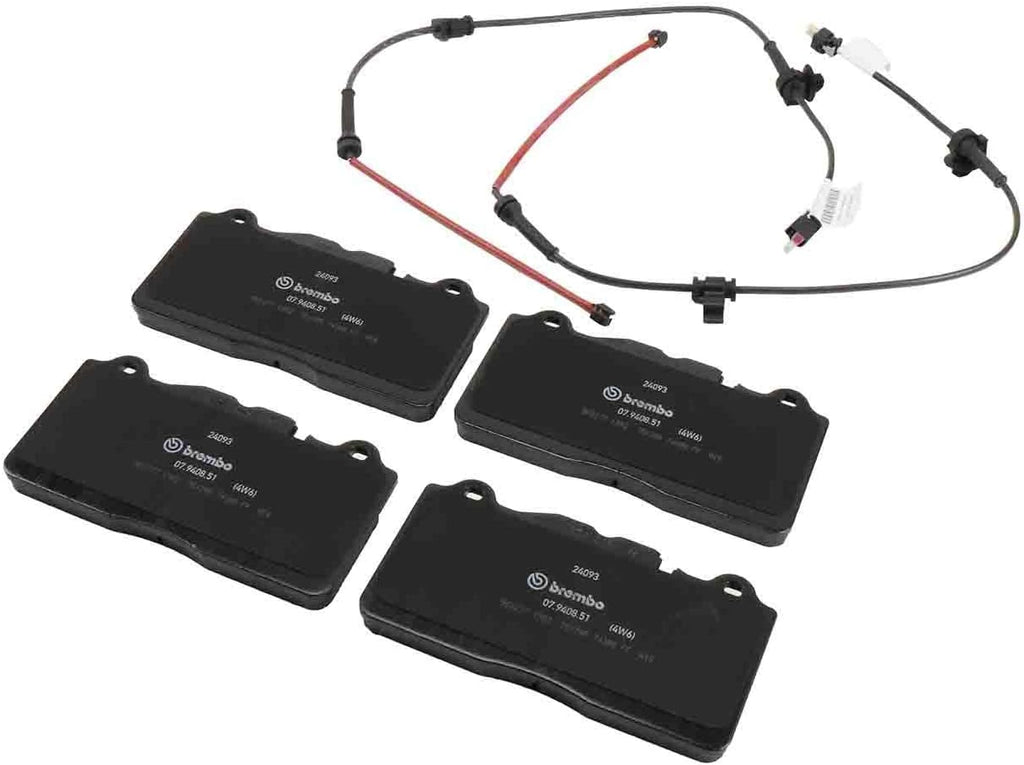 Front Disc Brake Pad Set with Wear Sensors X196