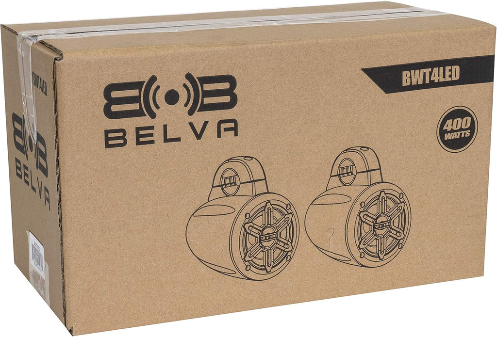 Pair of 400W 4-inch Speaker Pods with Blue LED Lighting W2503