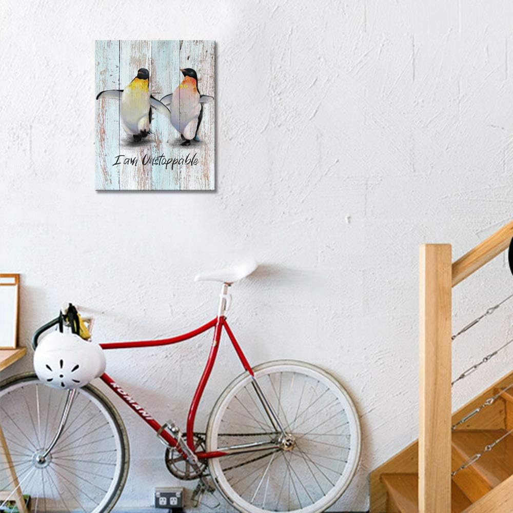 Funny Penguins Painting Canvas Prints Wall Art N35805