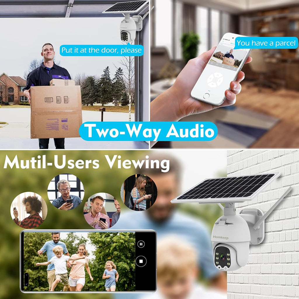 PTZ 360° View 1080P Wireless WiFi Rechargeable 19200mAh Battery IP Surveillance Camera S537