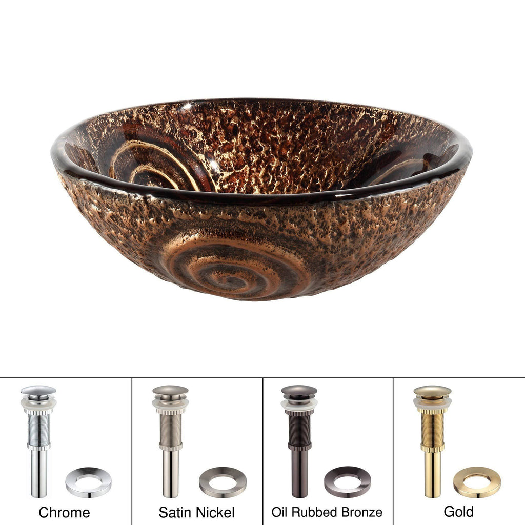 Oil Rubbed Bronze Glass Vessel Sink V452