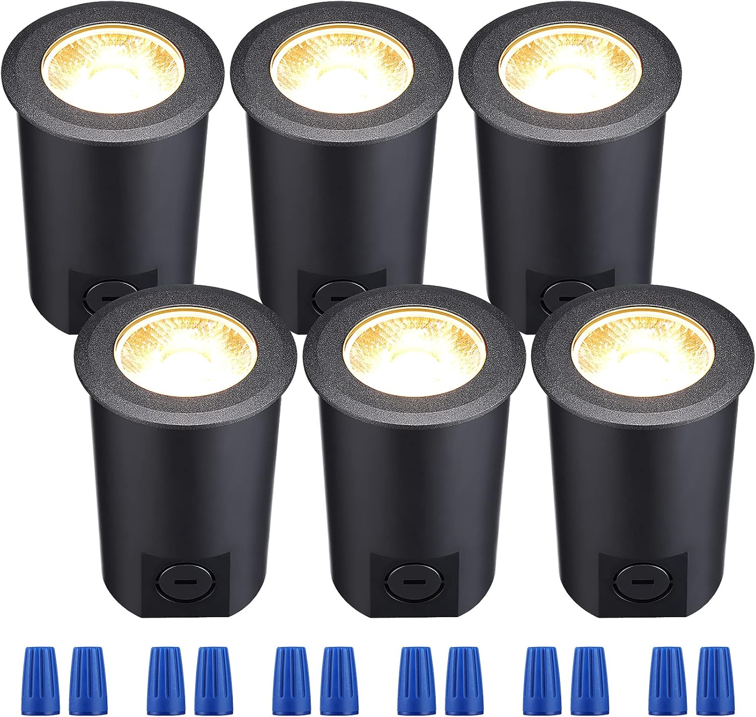 Pack of 6 7W 12V LED Aluminum In-Ground Well Light J870588
