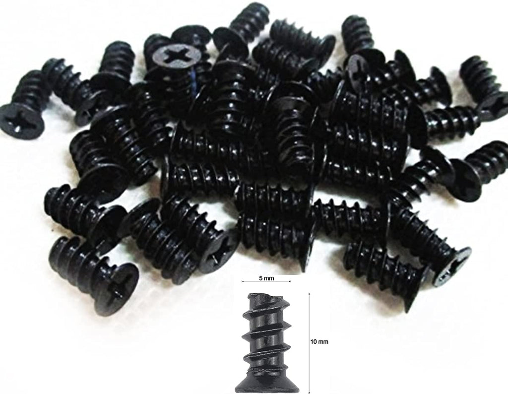 100pcs M5x10 Black Computer Cooling Fan Mount Screws U28248