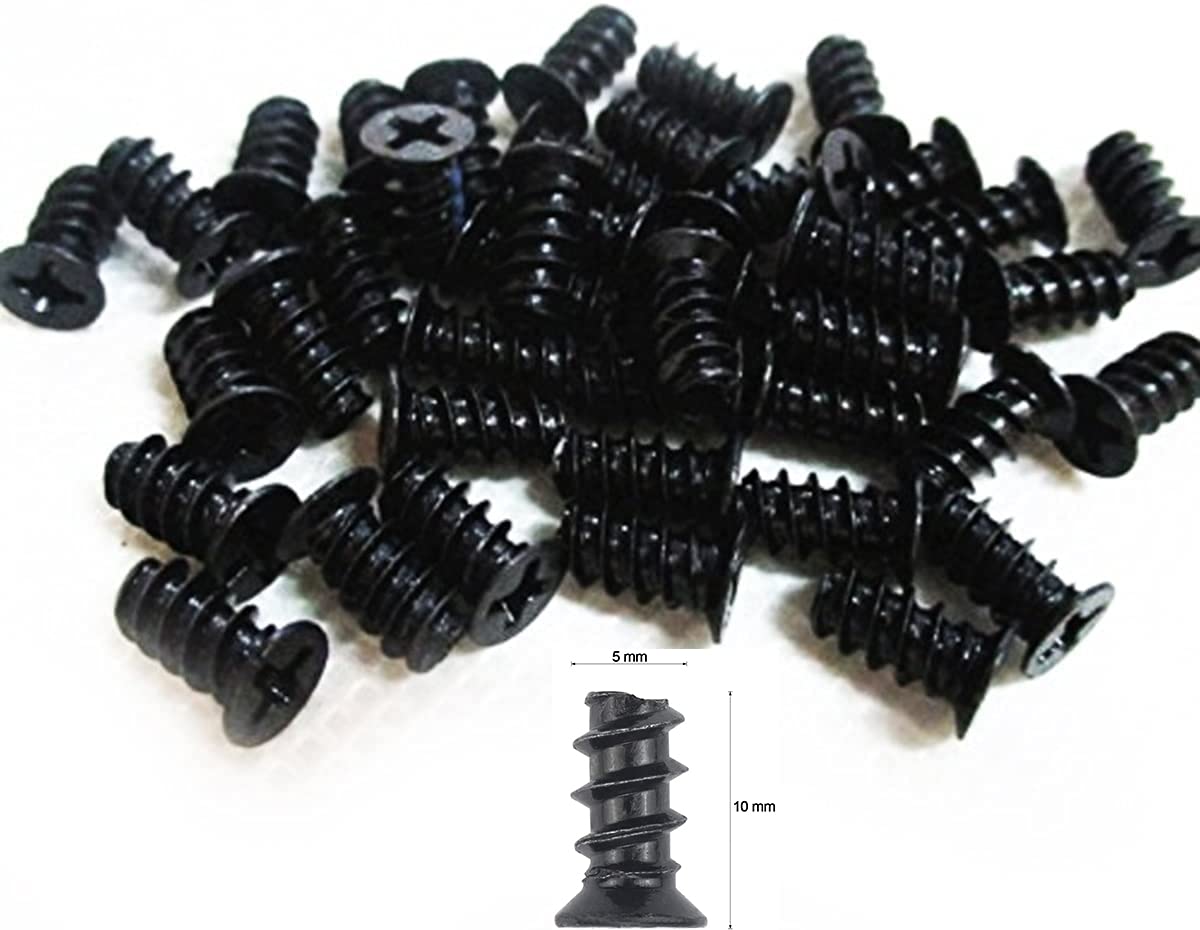 100pcs M5x10 Black Computer Cooling Fan Mount Screws U28248