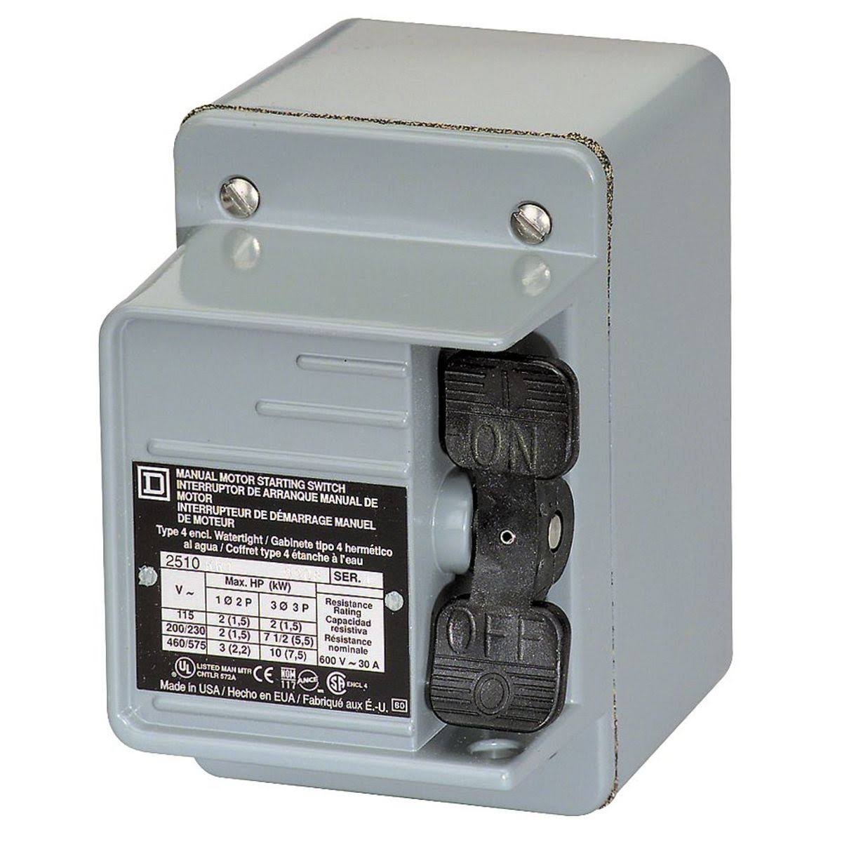 Manual Motor Starter, 16A, 600Vac, 1P D692819