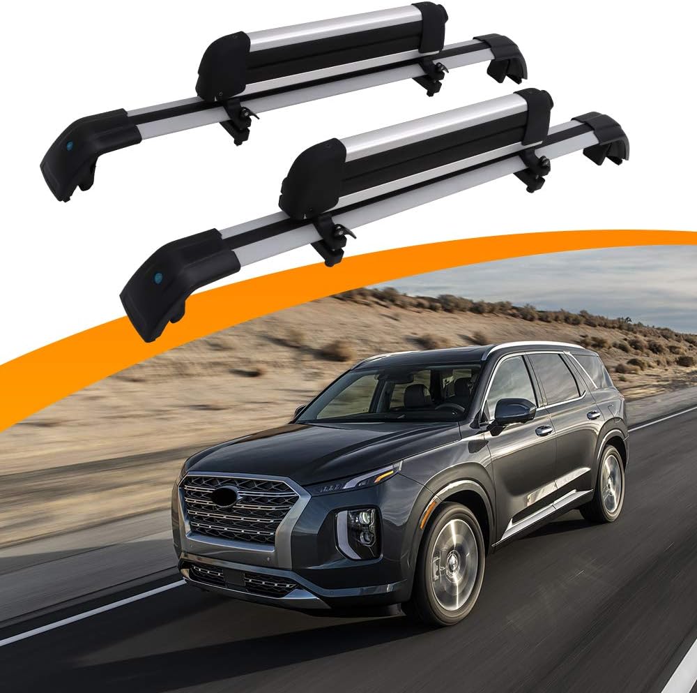 Lockable Cross Bars Carrier & Ski Snowboard Racks Kit R71776