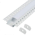 Plaster-in LED Aluminum Channel 6-Pack 3.3ft/1m with Flange for LED Strip, Drywall Aluminum Profile with Clip-in Diffuser and End Caps Z443023
