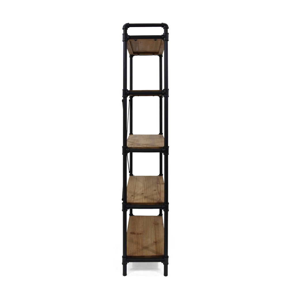 Industrial Iron Five Shelf Bookcase X965425