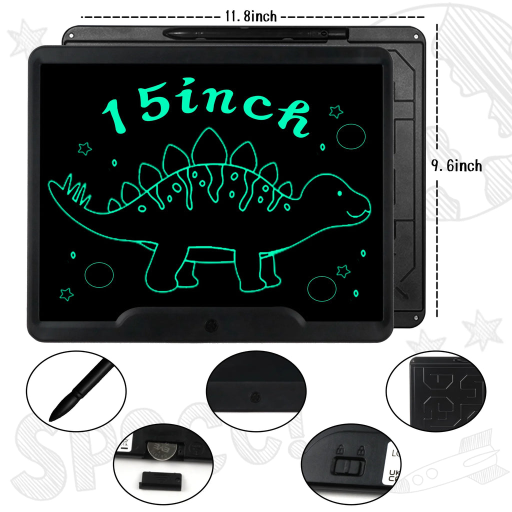 15 Inch LCD Writing Tablet Black W30275