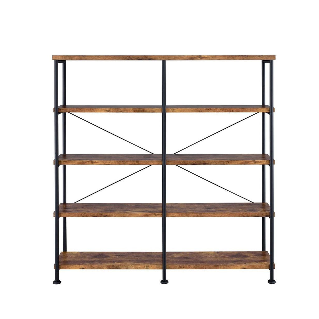 Antique Nutmeg Double-Wide Bookcase K6614