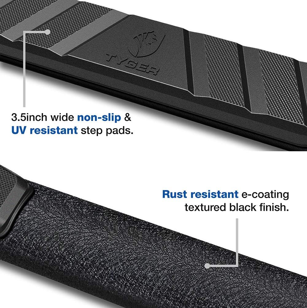 Textured Black Side Step Nerf Bars K8803