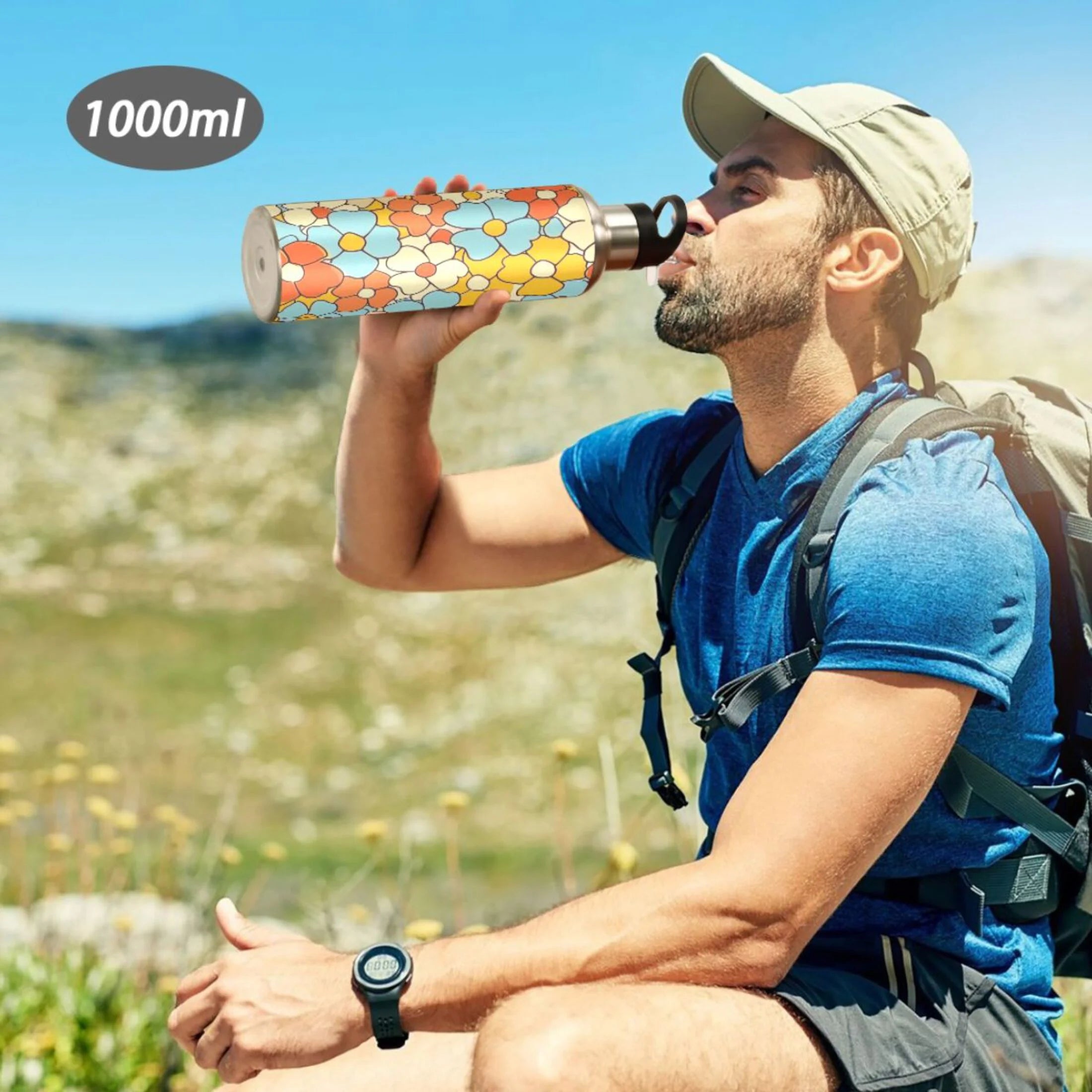 20 oz Insulated Stainless Steel Water Bottle with Straw Lid X82020