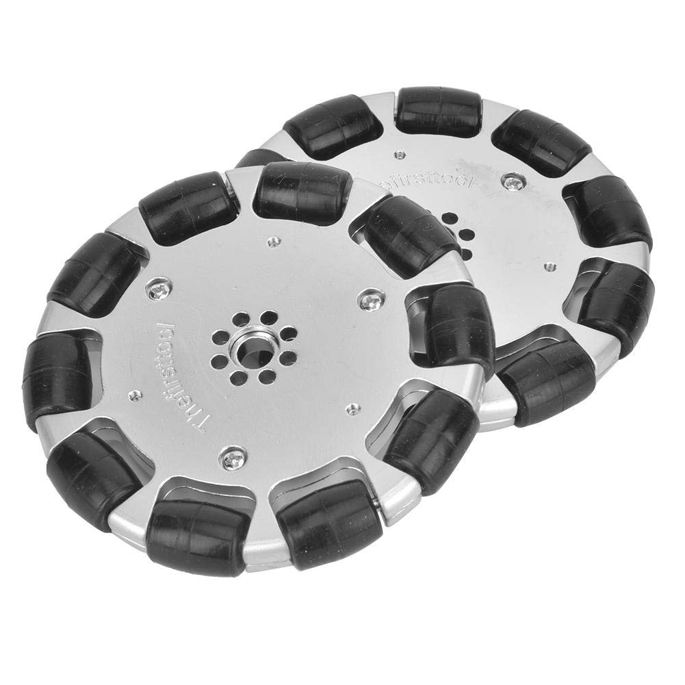 2Pcs 4 Inches Omnidirectional Wheel Set with Assembly Pad B821124