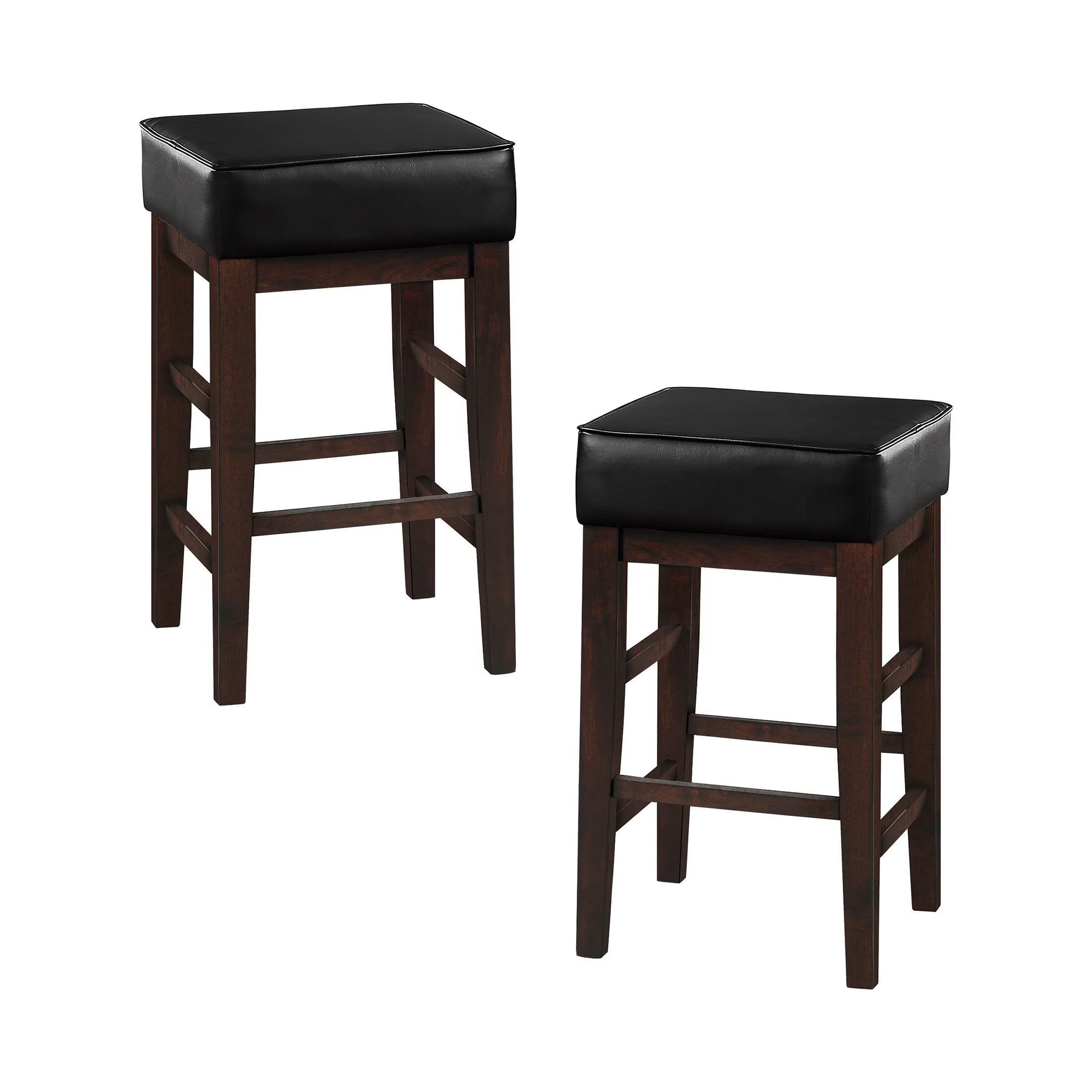 Black Counter Height Barstool Set of 2 P462420