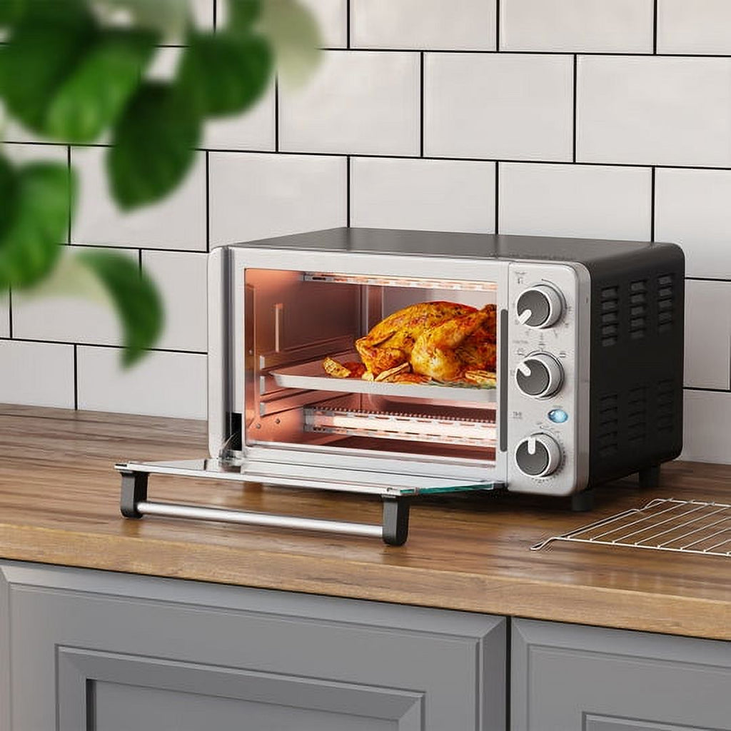 Stainless Steel 4 Slice Toaster Oven with 30 Minute Timer Y98772