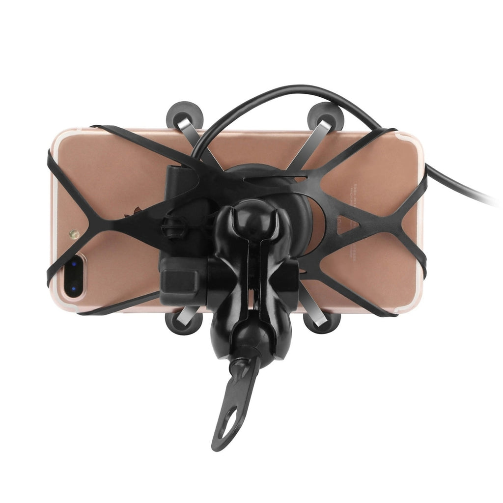 Motorcycle Handlebar Mount Holder with USB Charger G805