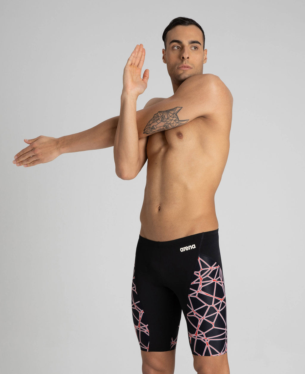 Navy/Neon Blue Jammer Swimsuit Q4417