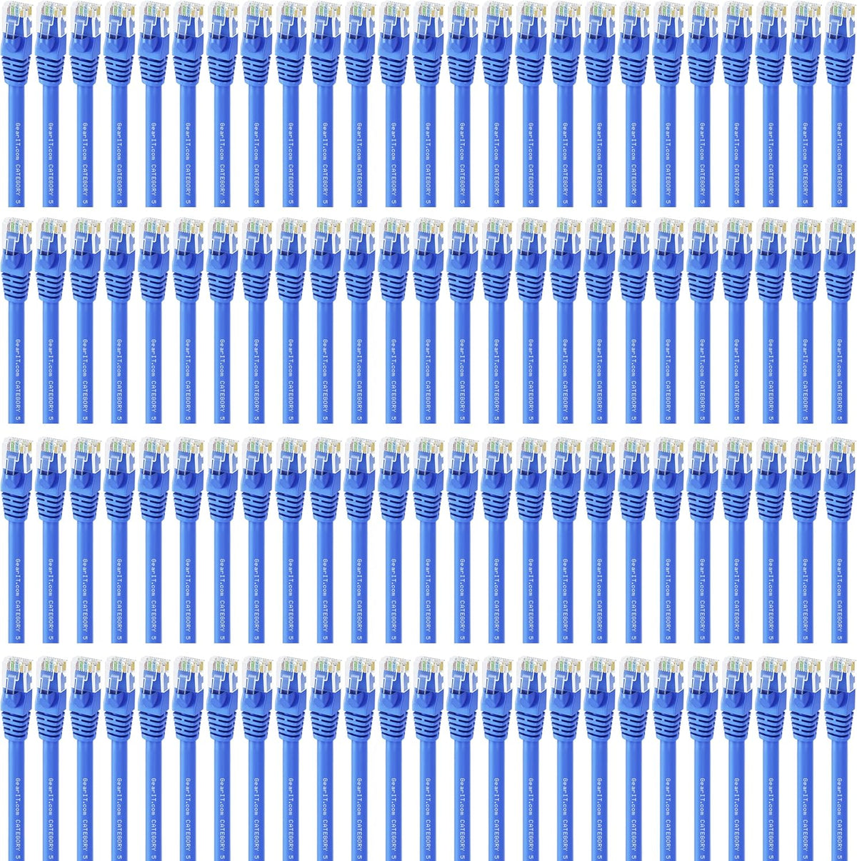 100-Pack Blue Cat5e Ethernet Patch Cable 1 Foot I529774