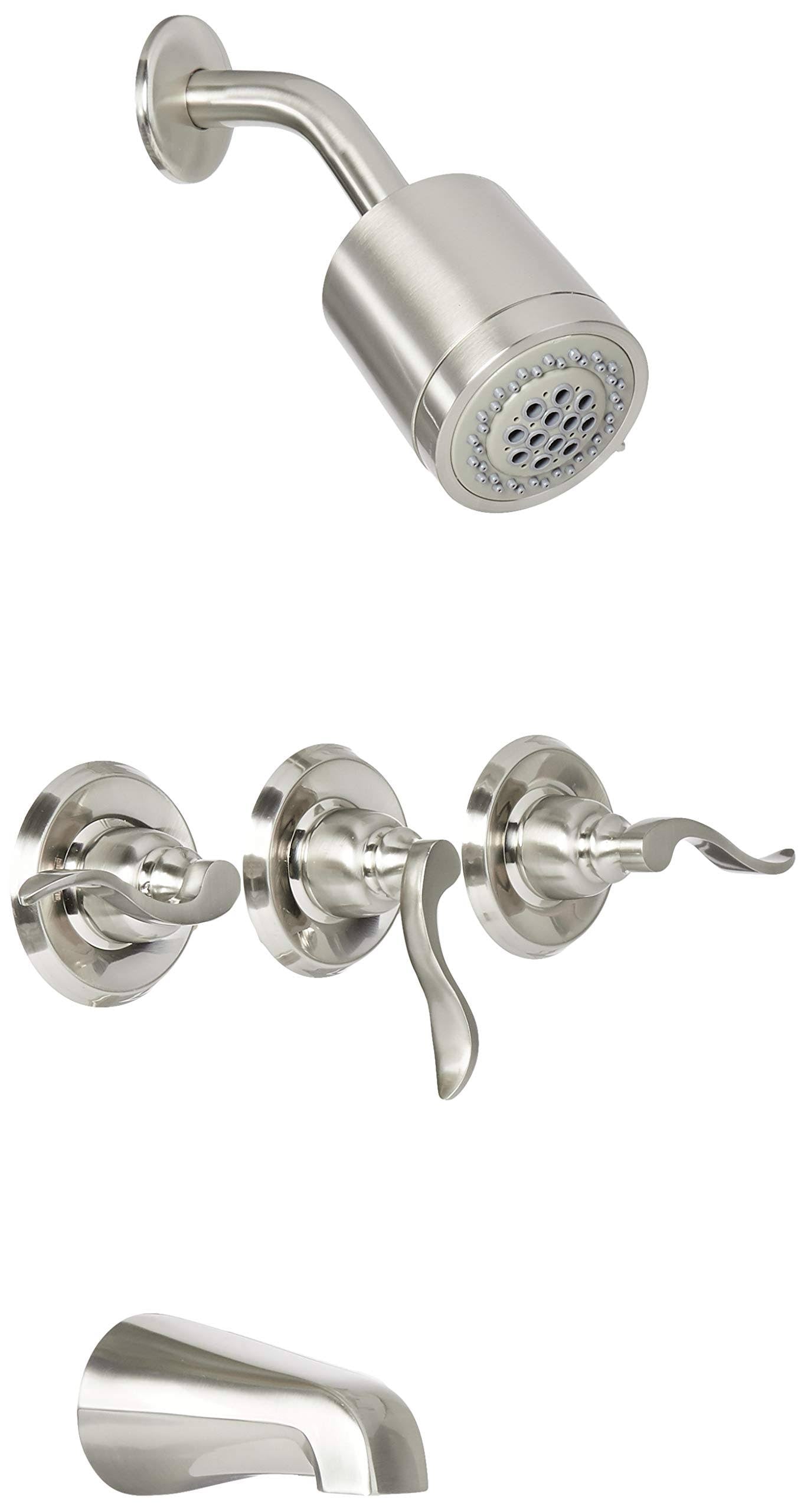 French Tub & Shower Faucet with Three Handle A37470