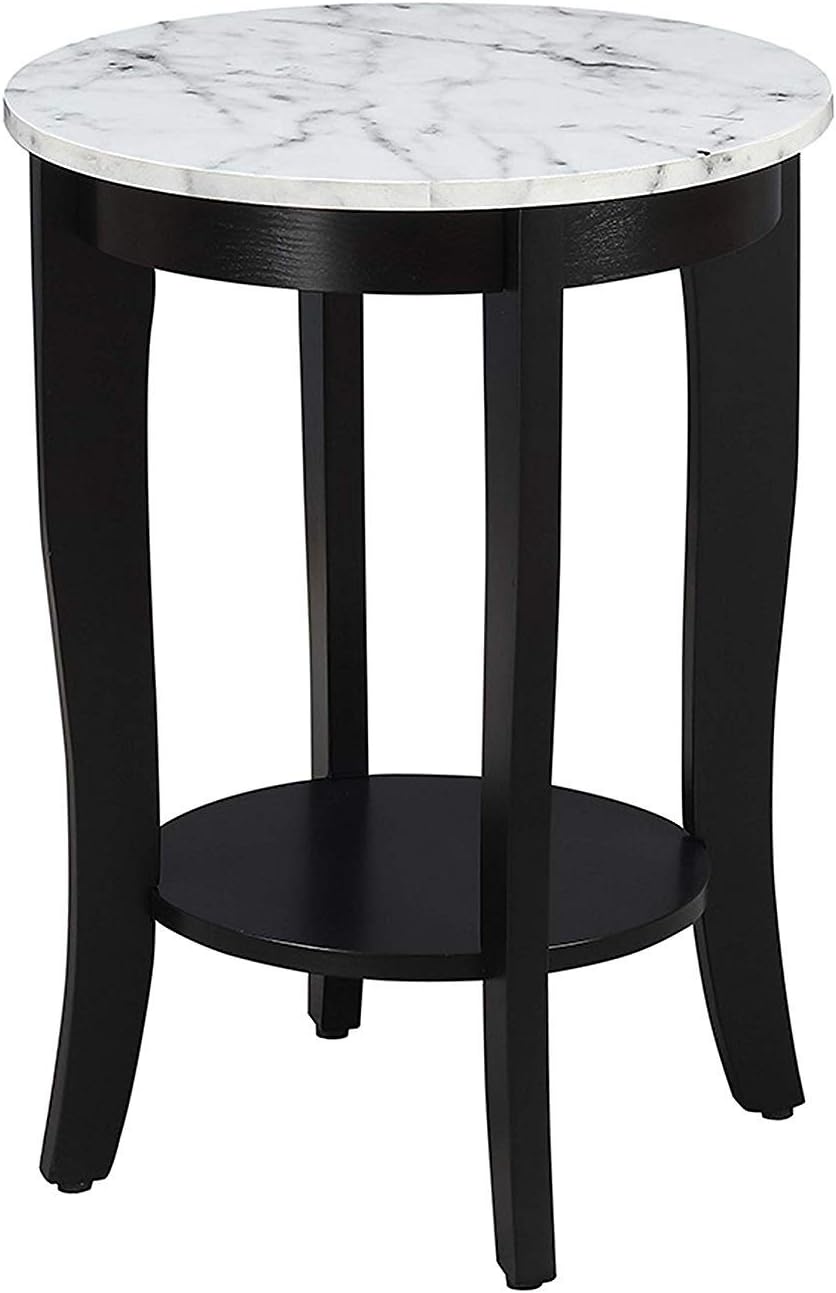 White Round End Table T778143