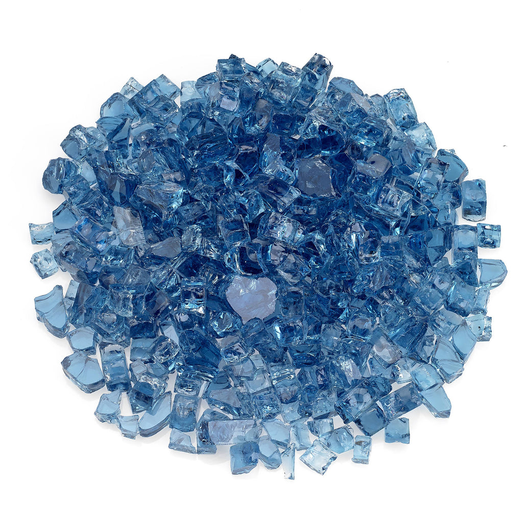1/2x22 Pacific Blue Fire Glass 10 lb Jar G8194