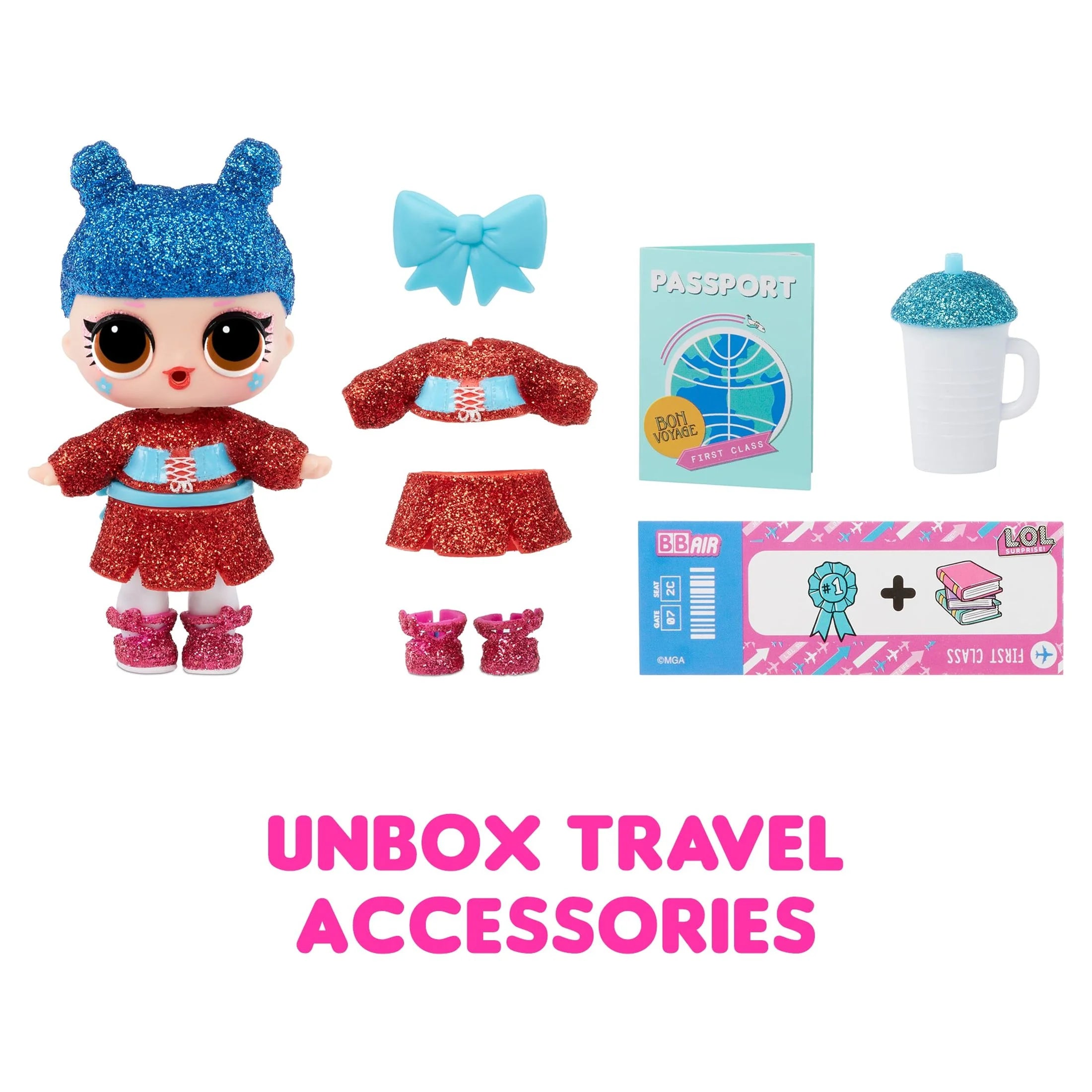 LOL Surprise Dolls with 8 Surprises Including Doll, Fashions, and Travel Themed Accessories H53659