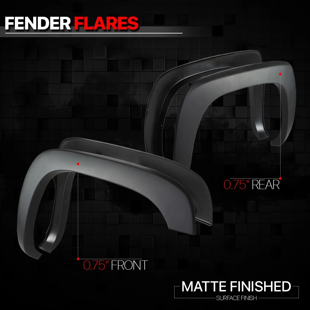 Matte Black Fender Flares Wheel Cover G7767
