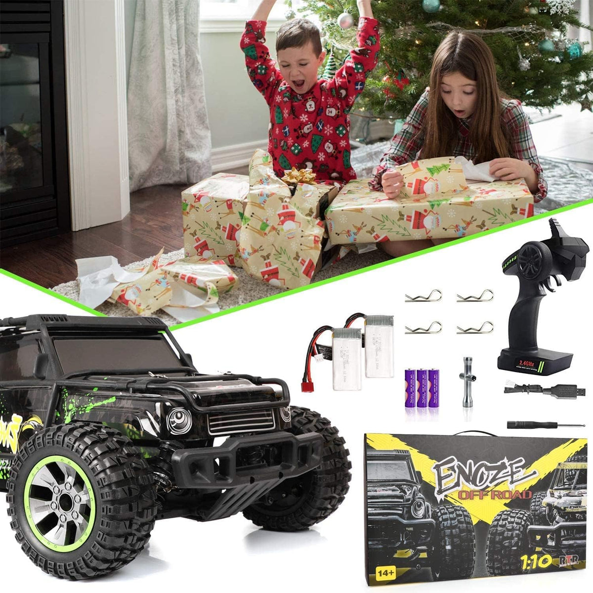 1:10 Scale 4WD All Terrain RC Car with 2.4 GHz Remote Control O582857
