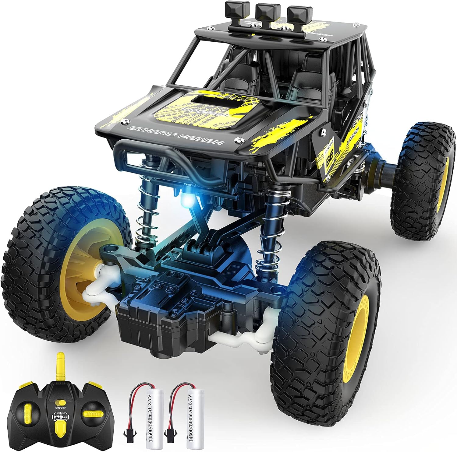 Metal 1:20 Scale 2WD Monster Truck RC Car with 2 Rechargeable Batteries M825663
