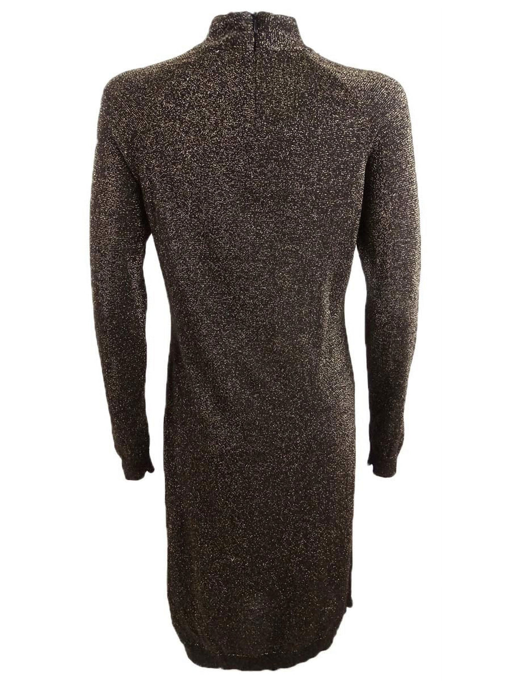 Black Metallic Sweaterdress T658