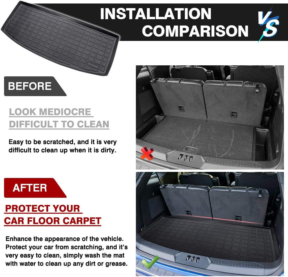 Black Pack of 2 Cargo Liner for Ford Explorer V156186