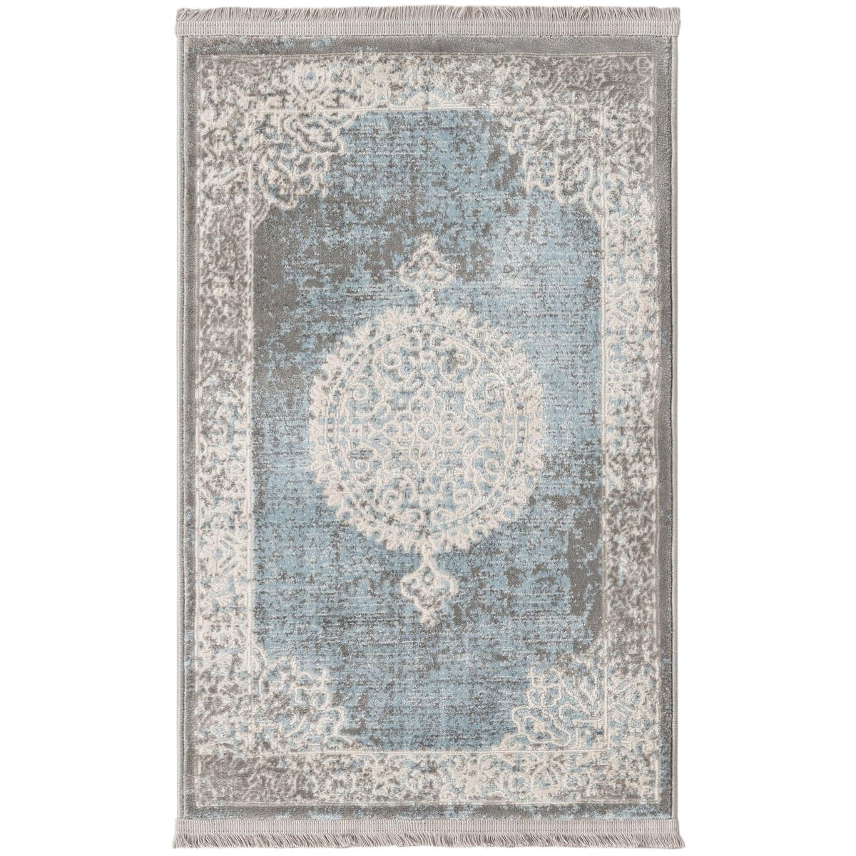 Light Green Area Rug 4'x6' Z83886
