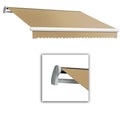 Tan Solid Vertical Patio Manual Retraction Awning Stainless Steel X733692