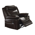 Espresso Brown Metal and Leatherette Recliner P99202