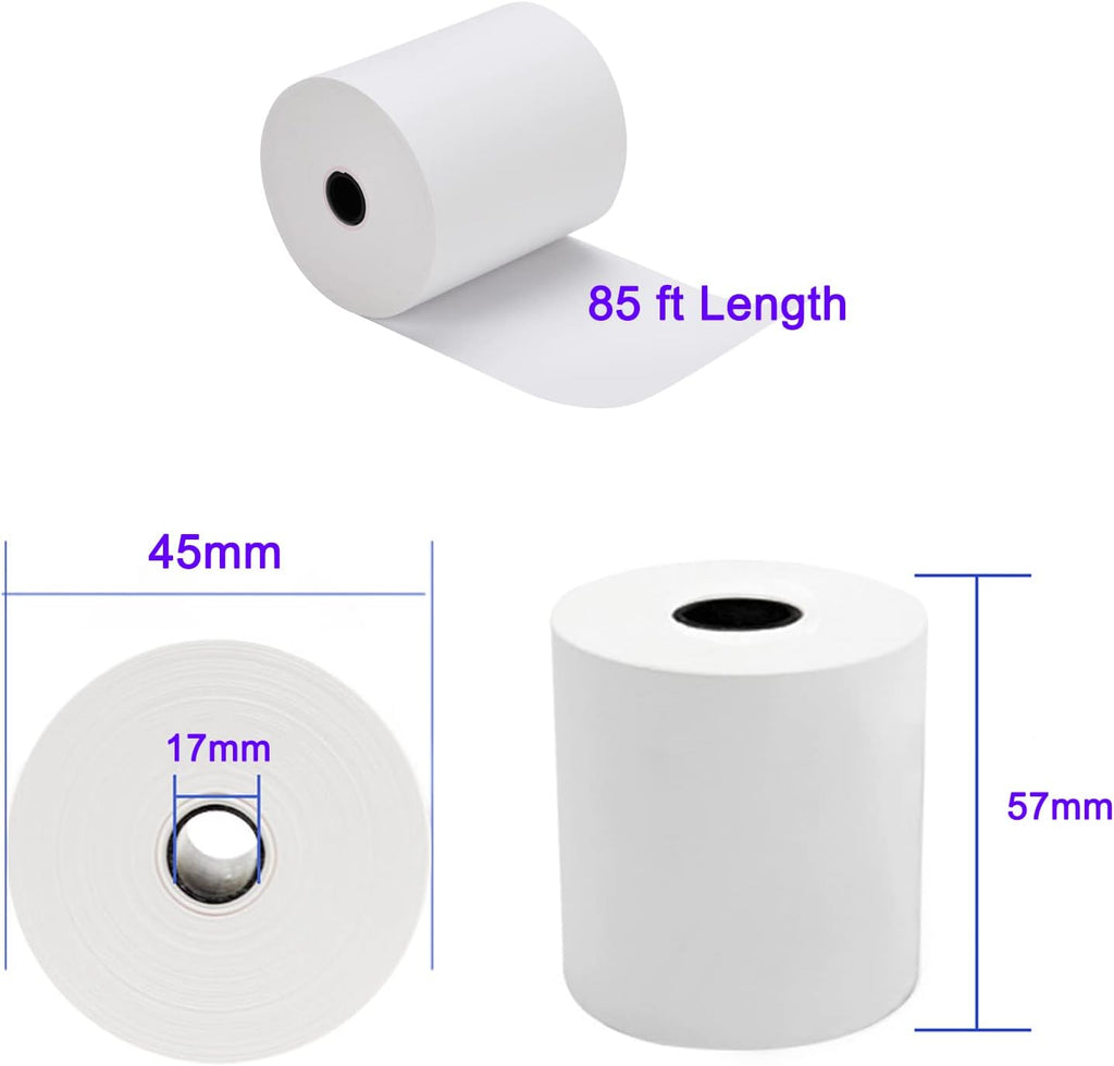 2 1/4inch 85ft Thermal Receipt Paper 50 Rolls F295