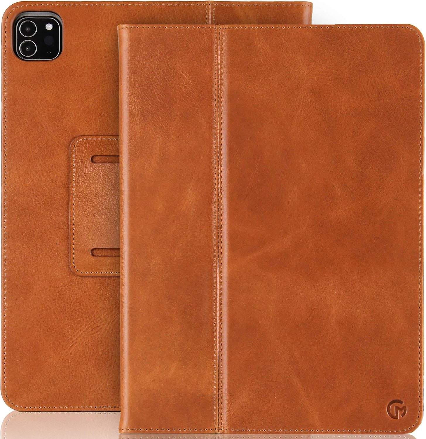 Tan Real Leather iPad Pro 11 Case with Dual Stand R542039