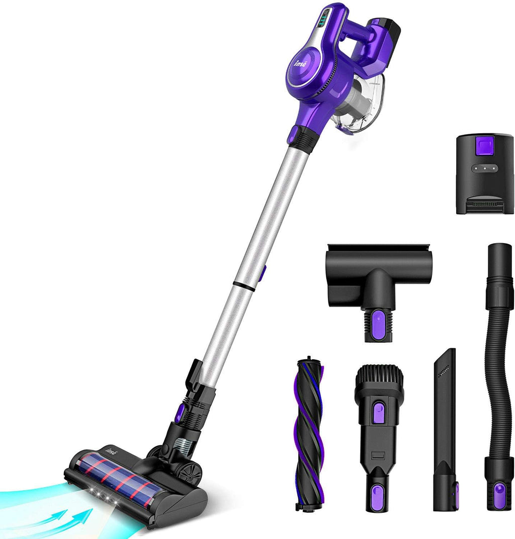 Cordless Stick Vacuum Cleaner, 23Kpa 250W, 45min Runtime 2500mAh, 10-in-1 Lightweight, Blue P781215