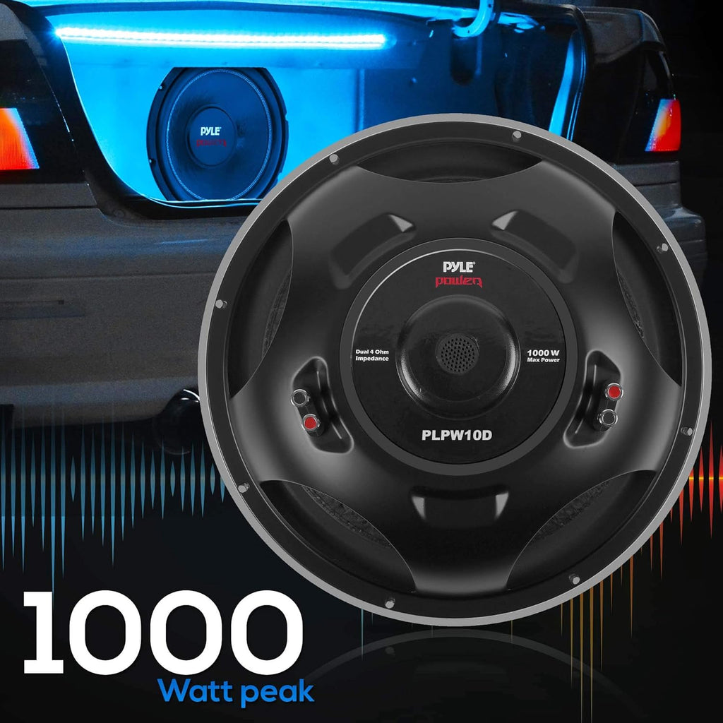 10" 1000 Watt 4 Ohm Car Subwoofer Speaker, Pack of 2 G247