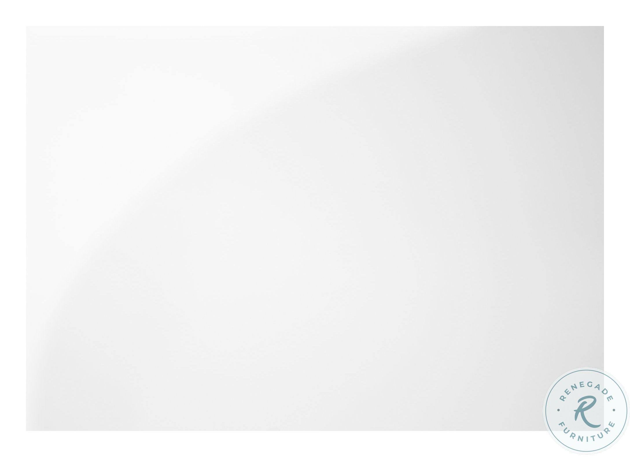 Tempered Glass Bookcase Glossy White B1133